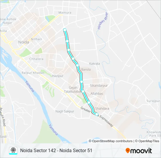 AQUA Metro Line Map