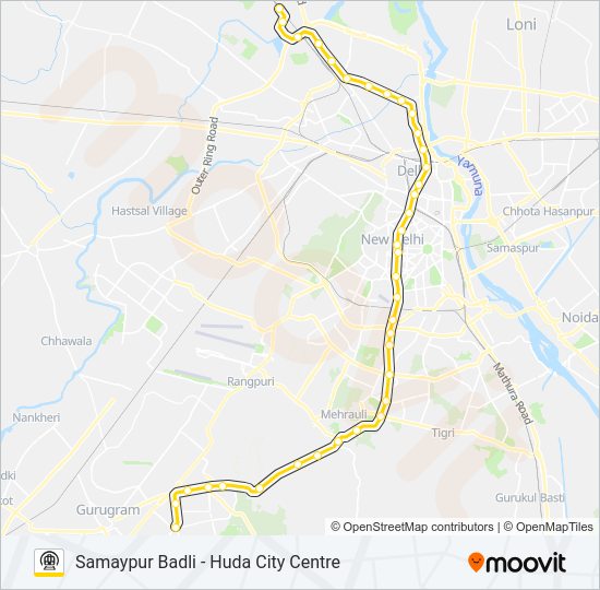 YELLOW metro Line Map