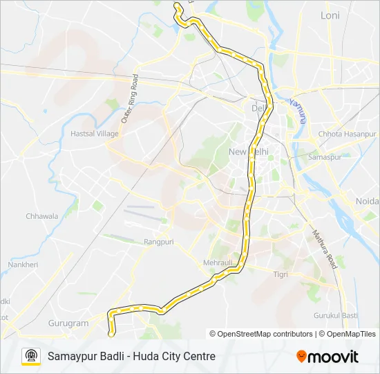YELLOW Metro Line Map