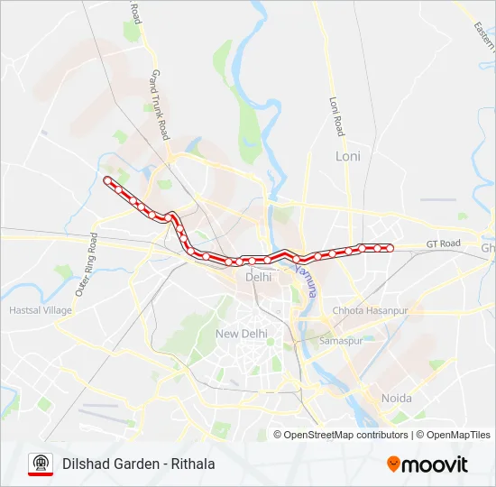 RED Metro Line Map