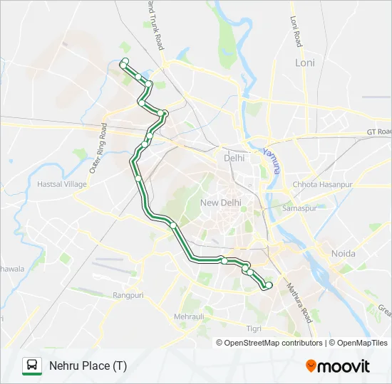 EXP-442A Bus Line Map