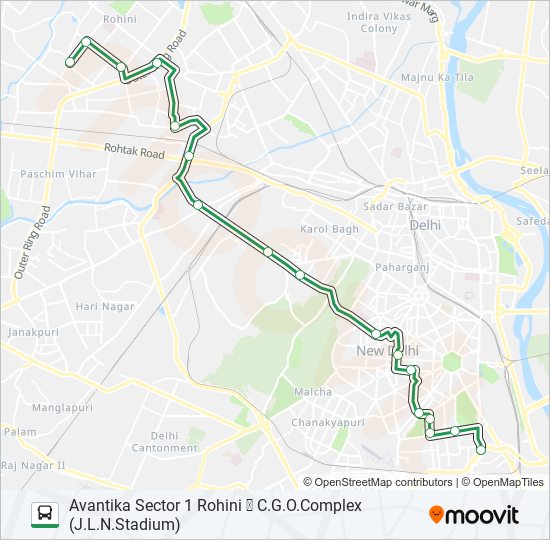 EXP-970 bus Line Map