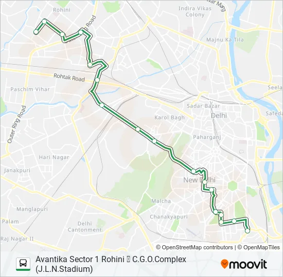 EXP-970 Bus Line Map
