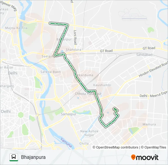 206A Bus Line Map