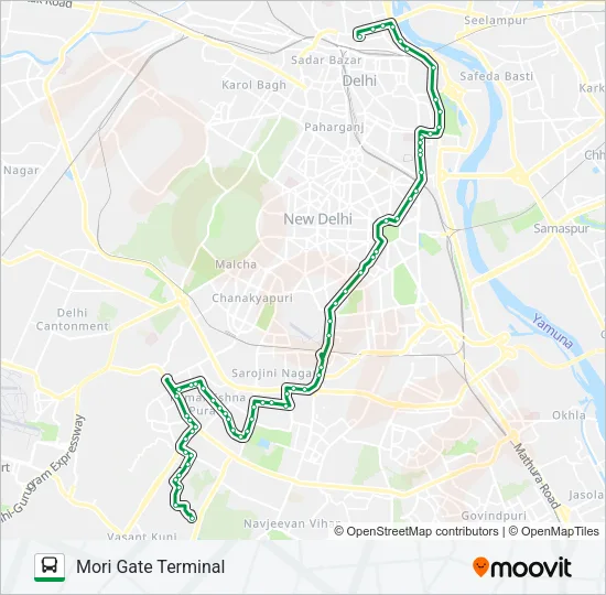 621 Bus Line Map
