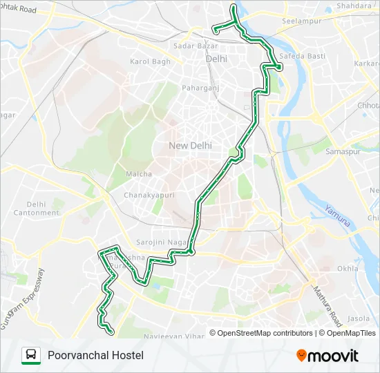 621 Bus Line Map
