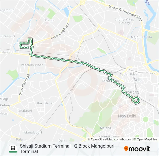 966EXT Bus Line Map