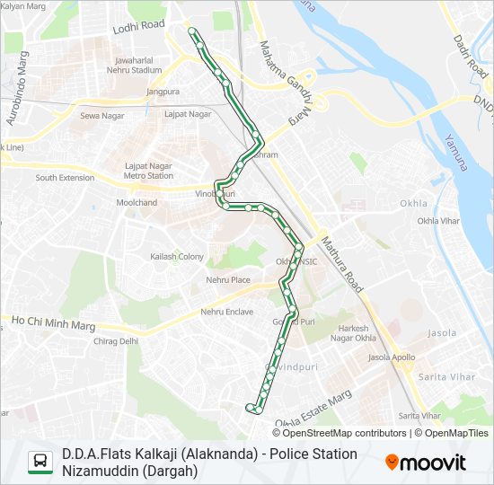 429 bus Line Map