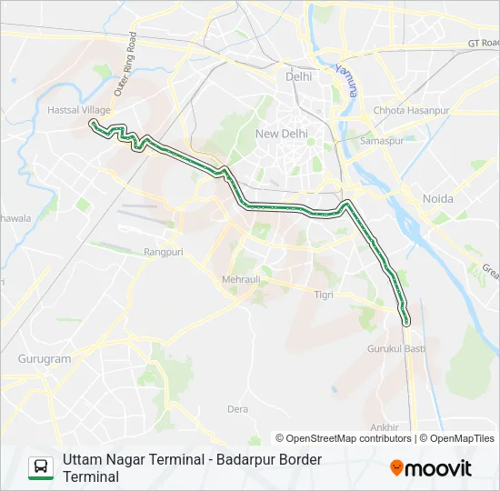 724A Bus Line Map
