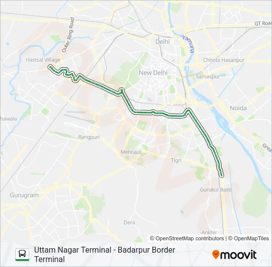 724A Bus Line Map