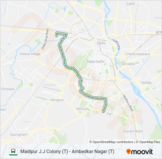 448B Bus Line Map