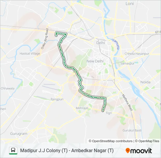 448B Bus Line Map