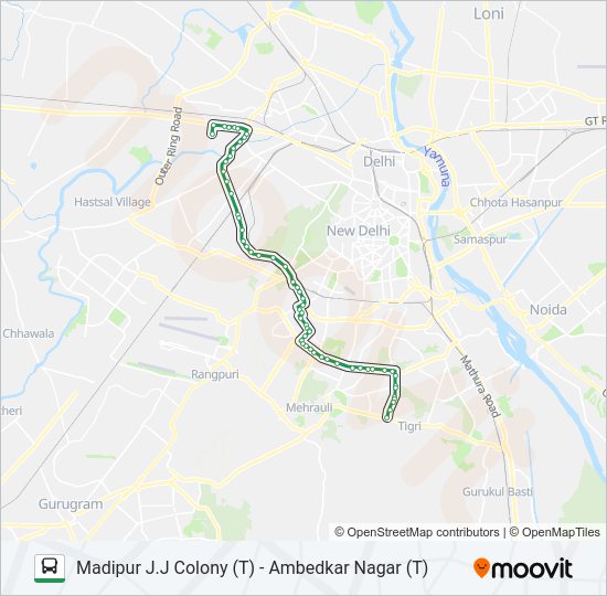 448B Bus Line Map