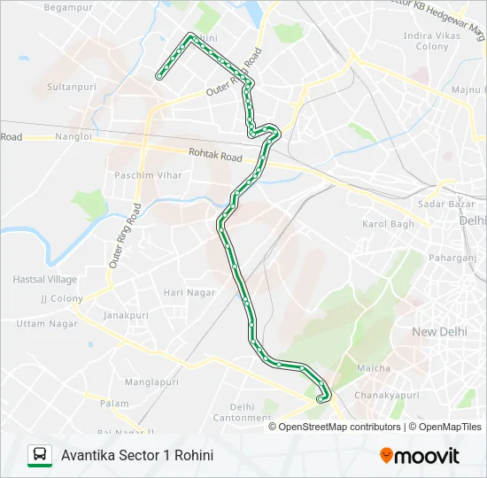 984A Bus Line Map