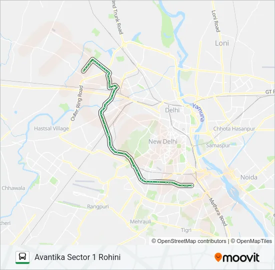 984A Bus Line Map