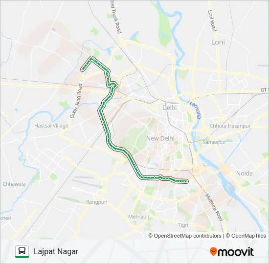984A Bus Line Map