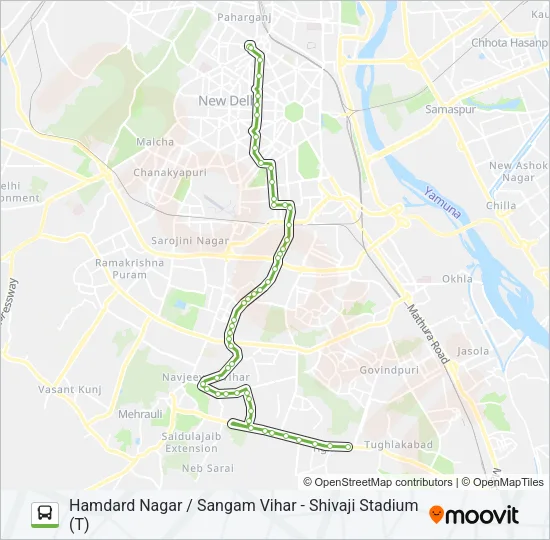 522A Bus Line Map