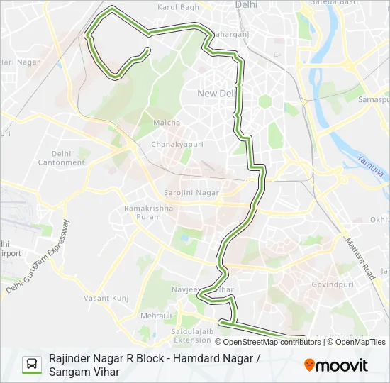 522A Bus Line Map
