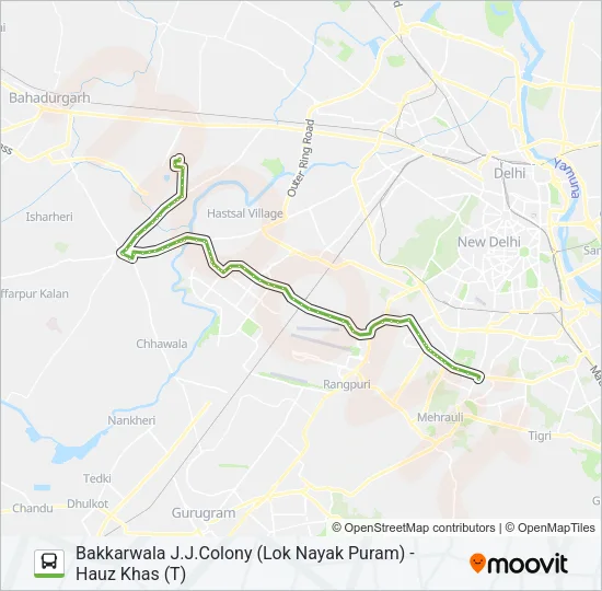 765 Bus Line Map