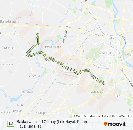 765 Bus Line Map