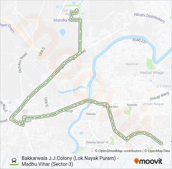 765 Bus Line Map