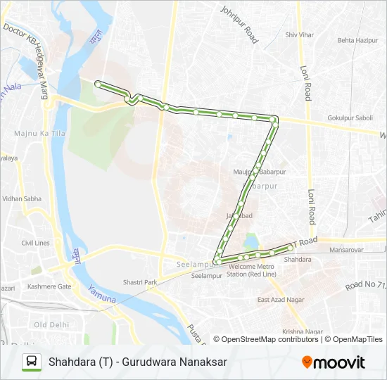 121 Bus Line Map
