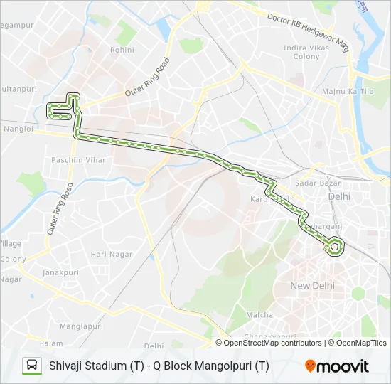966EXT Bus Line Map
