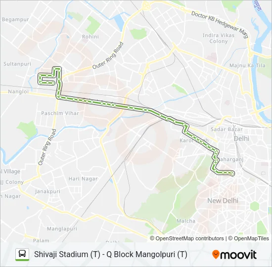 966EXT Bus Line Map