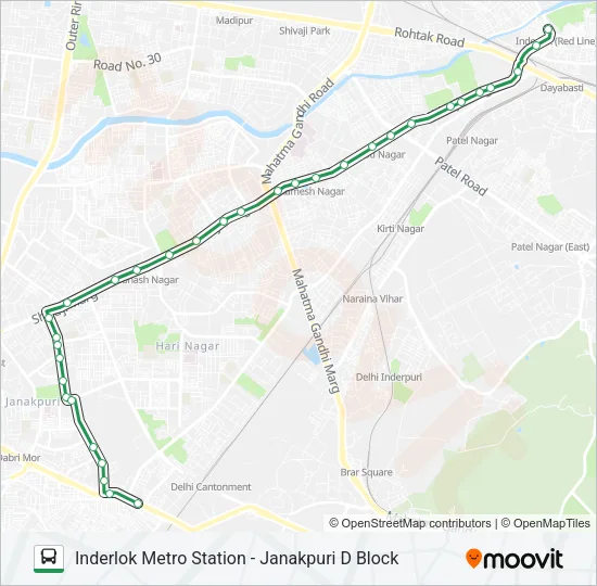 832 Bus Line Map
