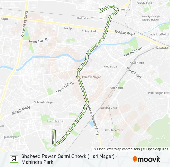 891 Bus Line Map
