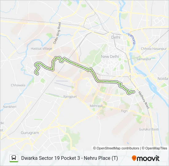 724EXT Bus Line Map