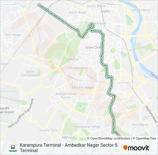 521 Bus Line Map