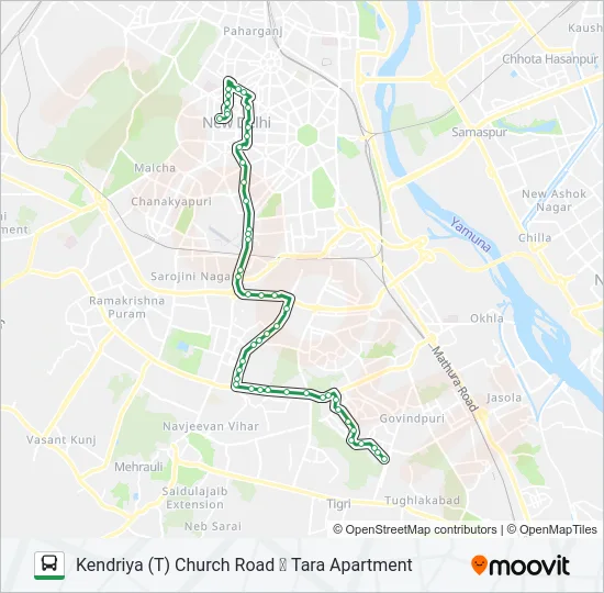 540 Bus Line Map