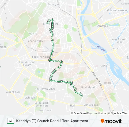 540 Bus Line Map
