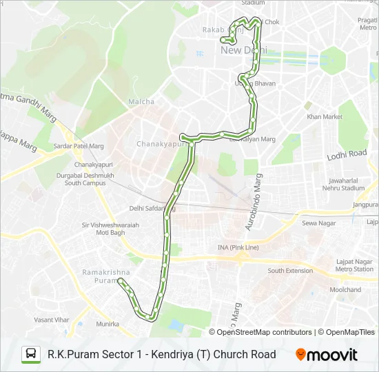 610 Bus Line Map