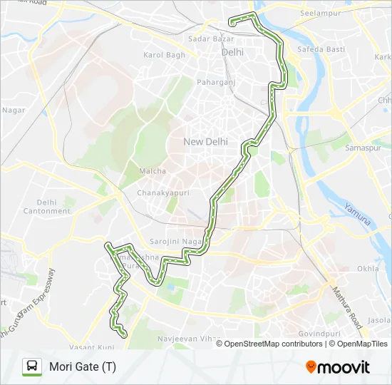 621 Bus Line Map