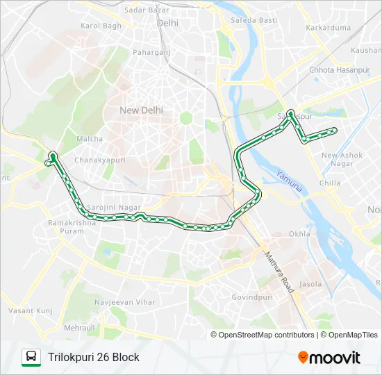 611A Bus Line Map