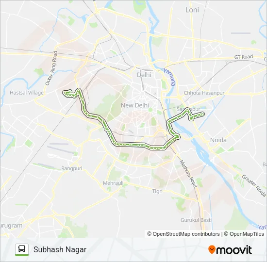 611A Bus Line Map