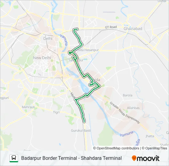 443 Bus Line Map