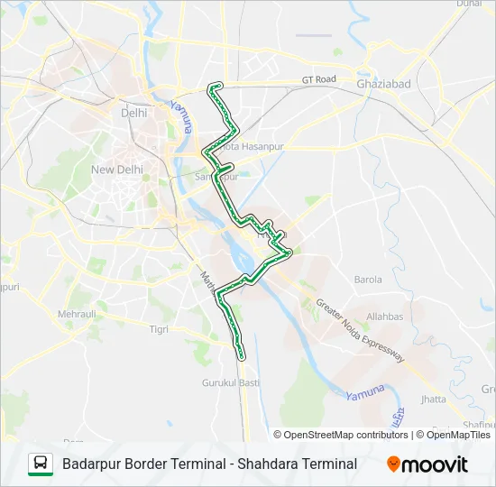 443 Bus Line Map
