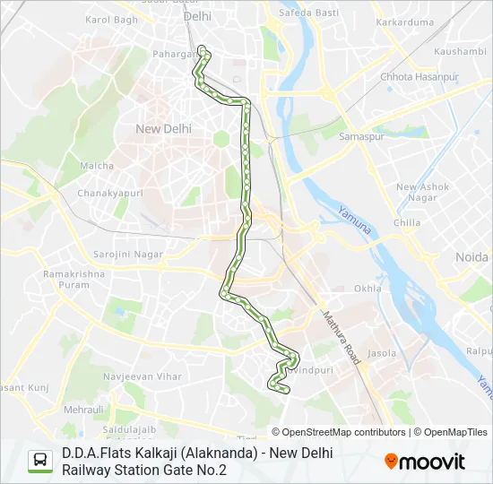 445 Bus Line Map