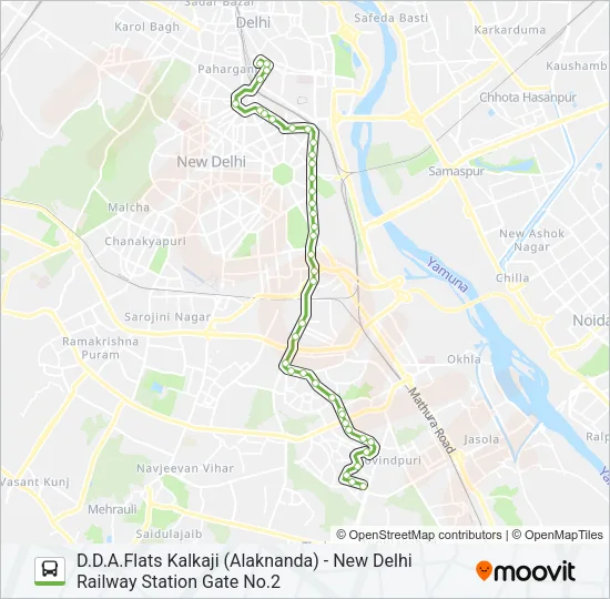 445 Bus Line Map