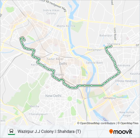 352 bus Line Map