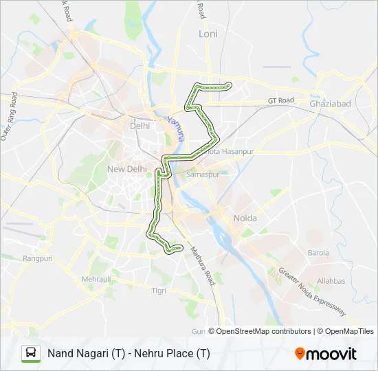 374 Bus Line Map