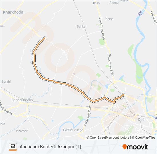 114A bus Line Map