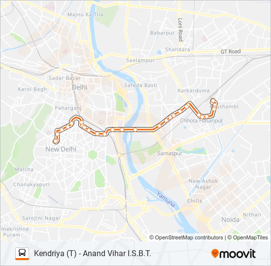 73A bus Line Map