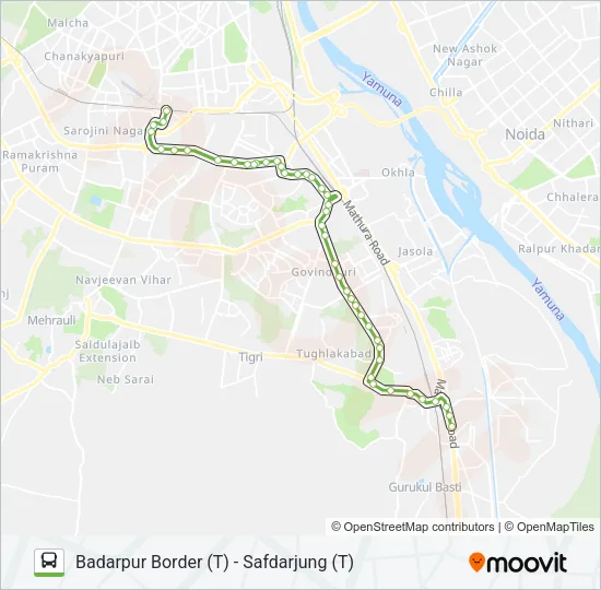 433 Bus Line Map
