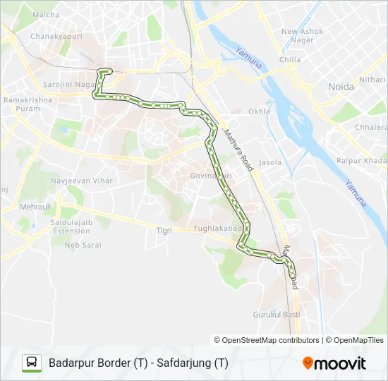 433 Bus Line Map