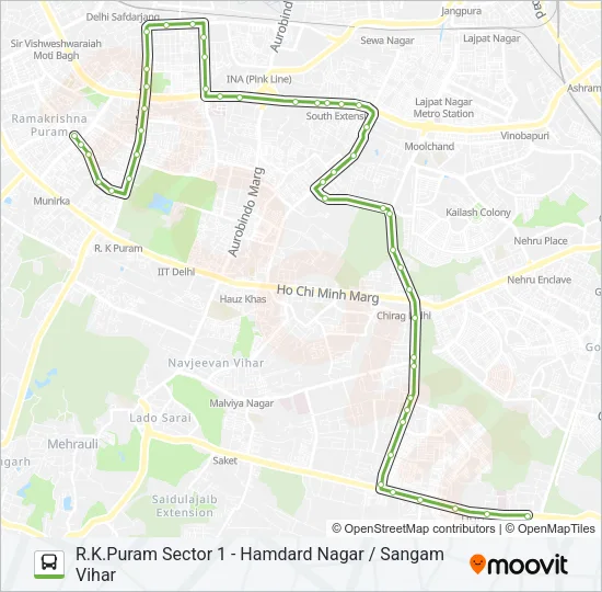 544 Bus Line Map