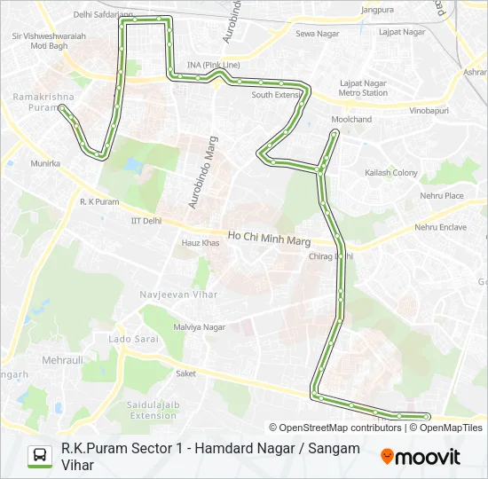 544 Bus Line Map